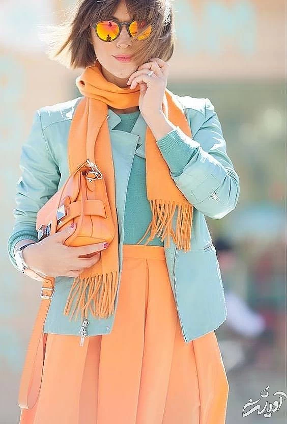 روش ست کردن لباس نارنجی ست کردن لباس نارنجی